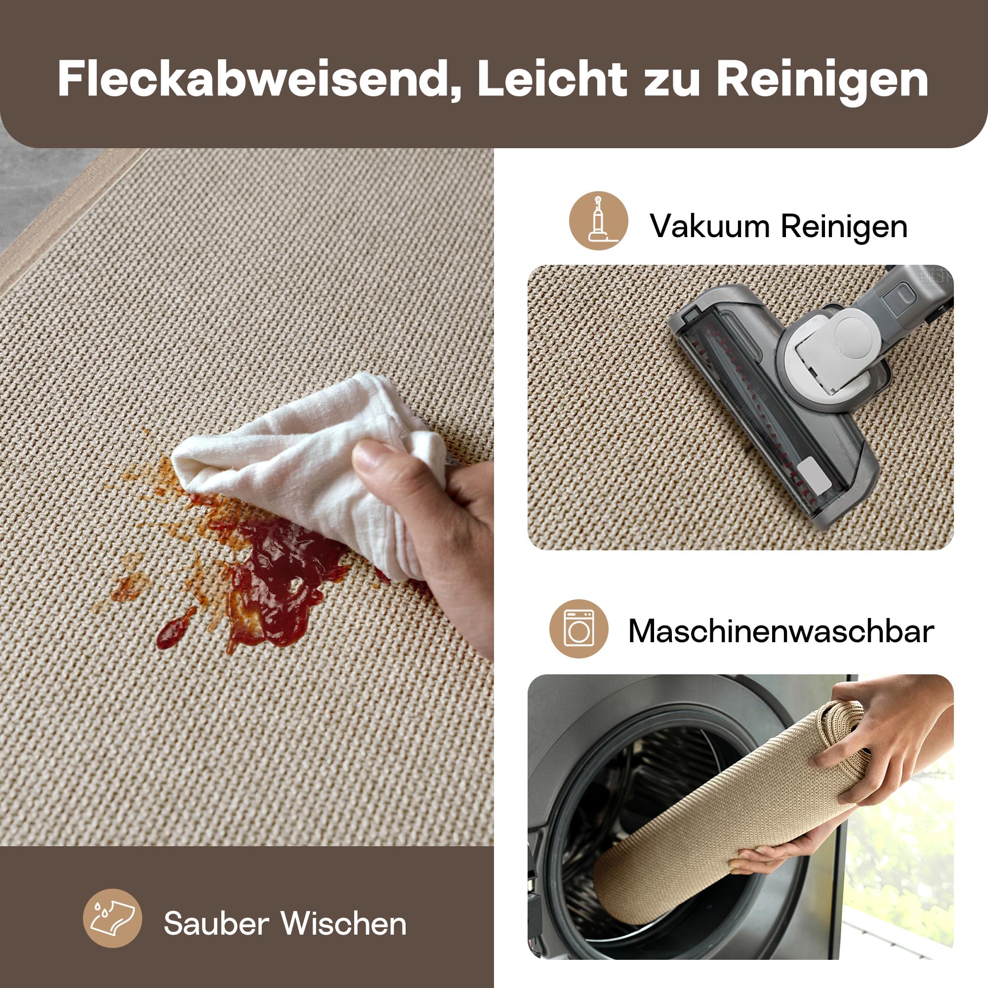 LEKEEPGO Keukentapijt 43x200cm, Anti slip, Wasbaar, Comfortabele Absorberende Tapijt voor Keuken, Woonkamer, Kantoor, Grijs
