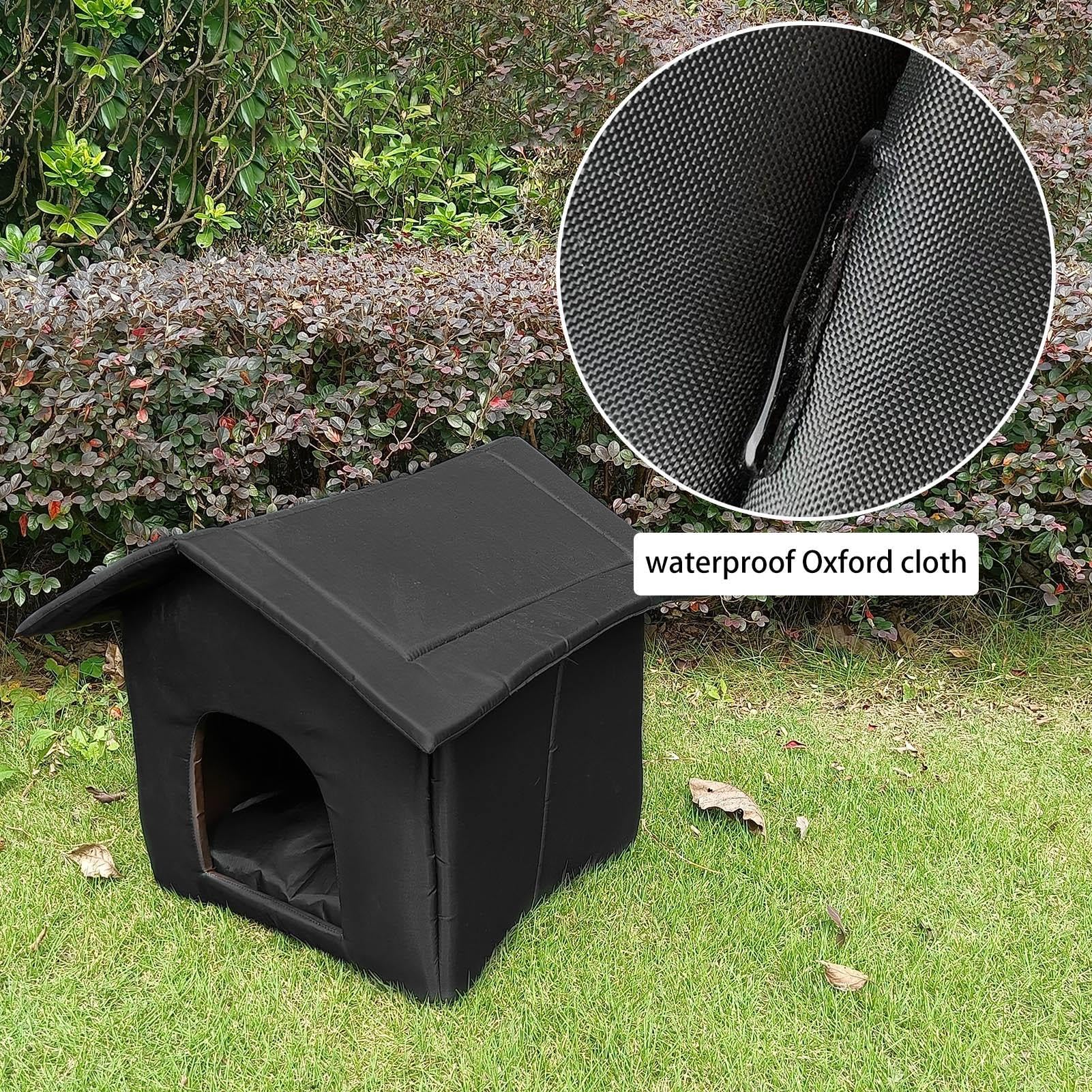 Casetta per gatti isolata per esterni, per esterni, calda cuccia per gatti, impermeabile, in tessuto Oxford, casetta per cani chiusa, fondo antiscivolo, gatto | Per Animali Domestici Antiscivolo Per Inverno Casa Balcone Giardino Campeggio Appartamento
