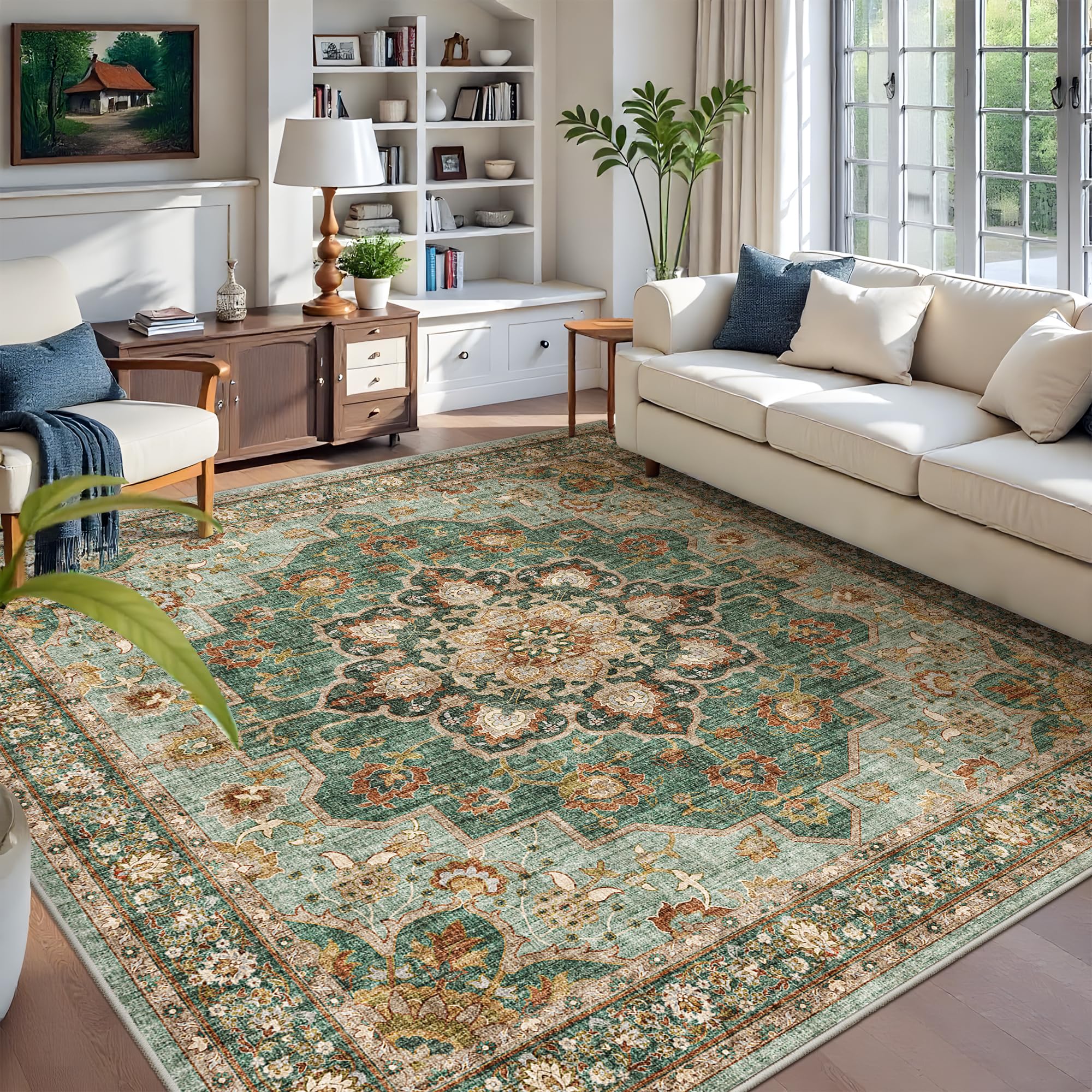 TOPRUUG Green Living Room Rug