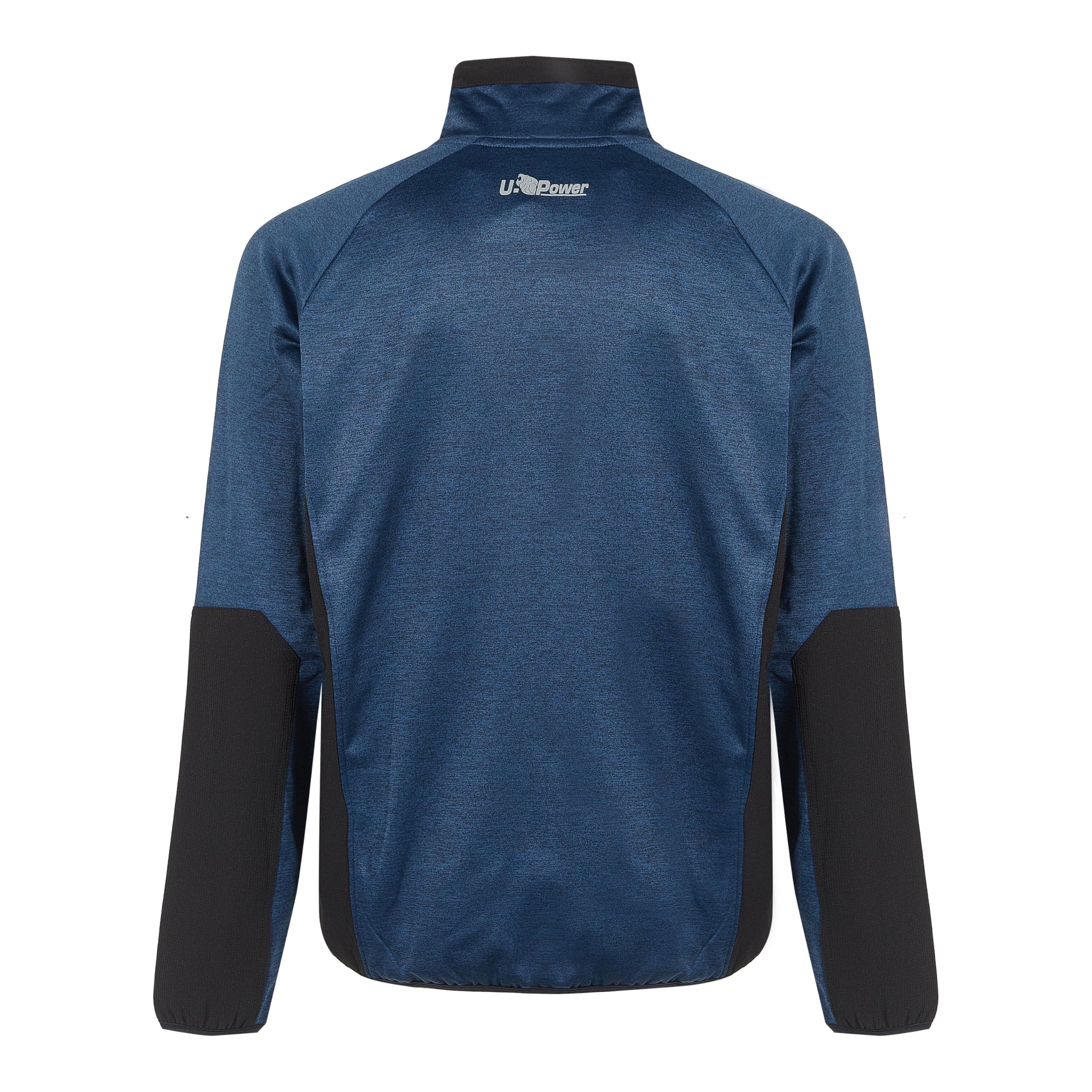 U-Power | Felpa da Lavoro con Zip Hull, 100% Poliestere Opaco, Tessuto Tasca: 86% Nylon, 14% Spandex