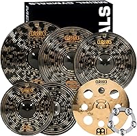 Vista 14 de Conjunto de platillos en caja con hihats de 15", choque de 20", choque-paseo de 22" más un choque de basura de 18" gratis – Classics Custom Dark