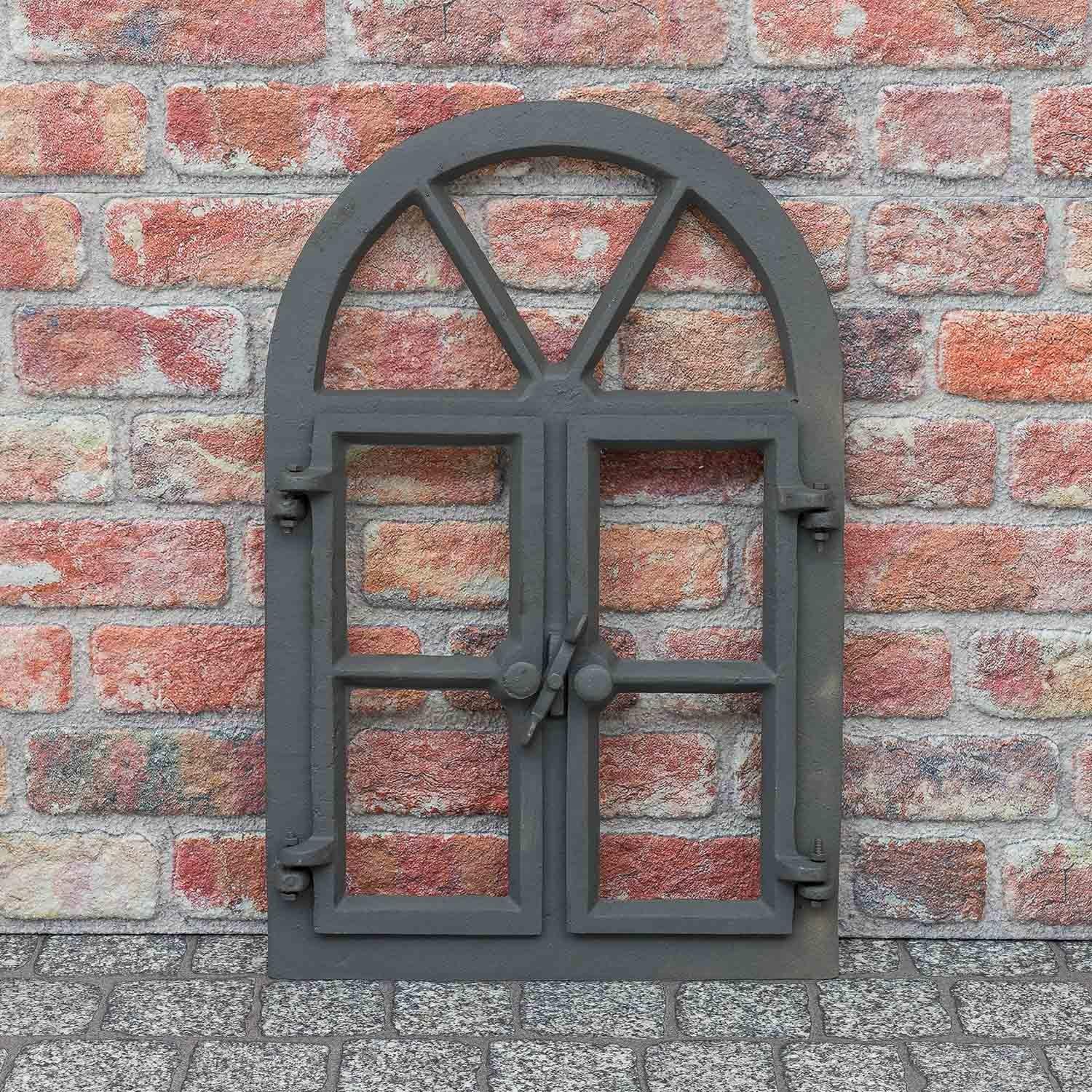 Fenêtre Ornementale De Grange Fer Rouille Style Antique 38 X 57 5cm