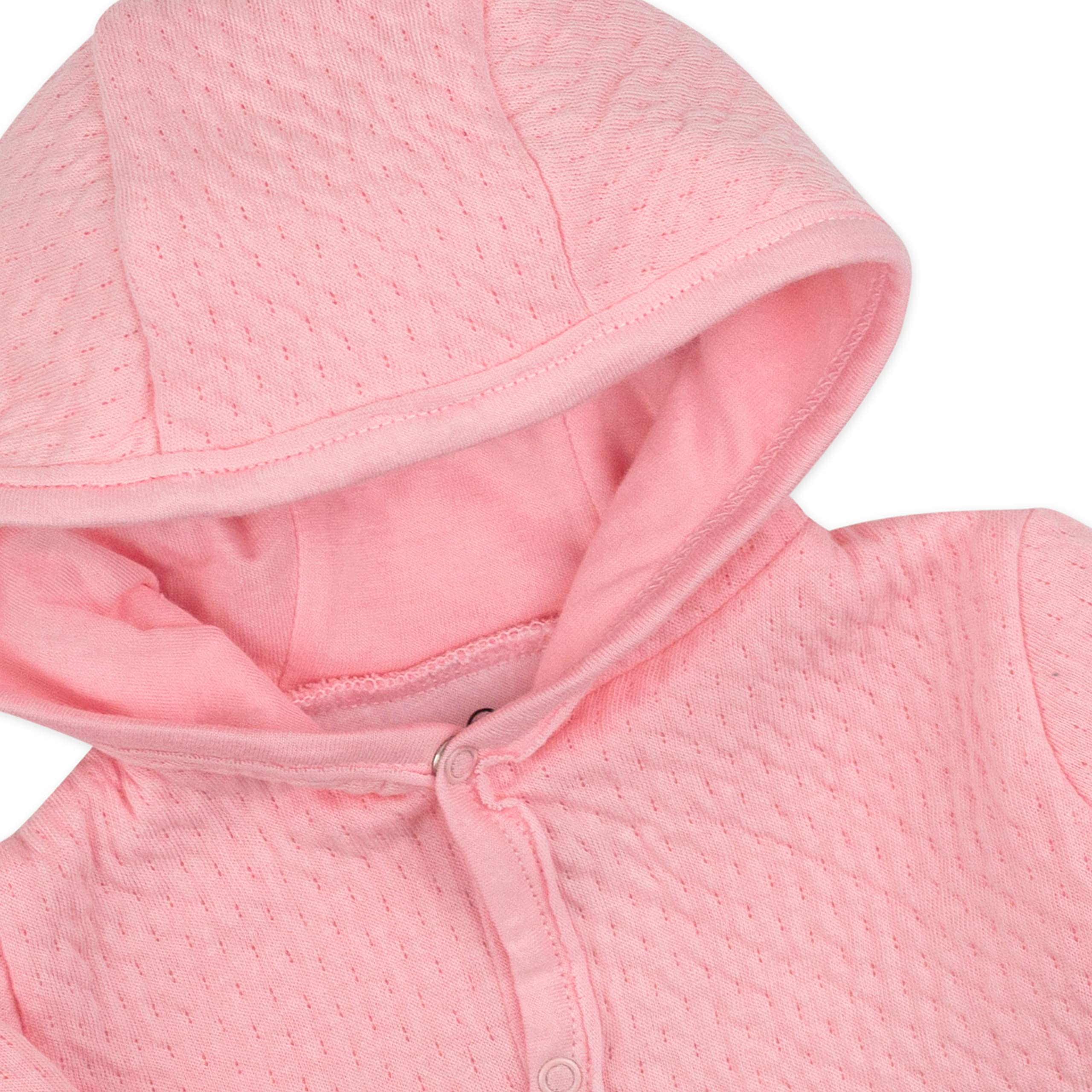 HonestBaby Kardigan Uniseks - niemowlęta Organic Cotton Matelasse Snap-front Hooded Jacket