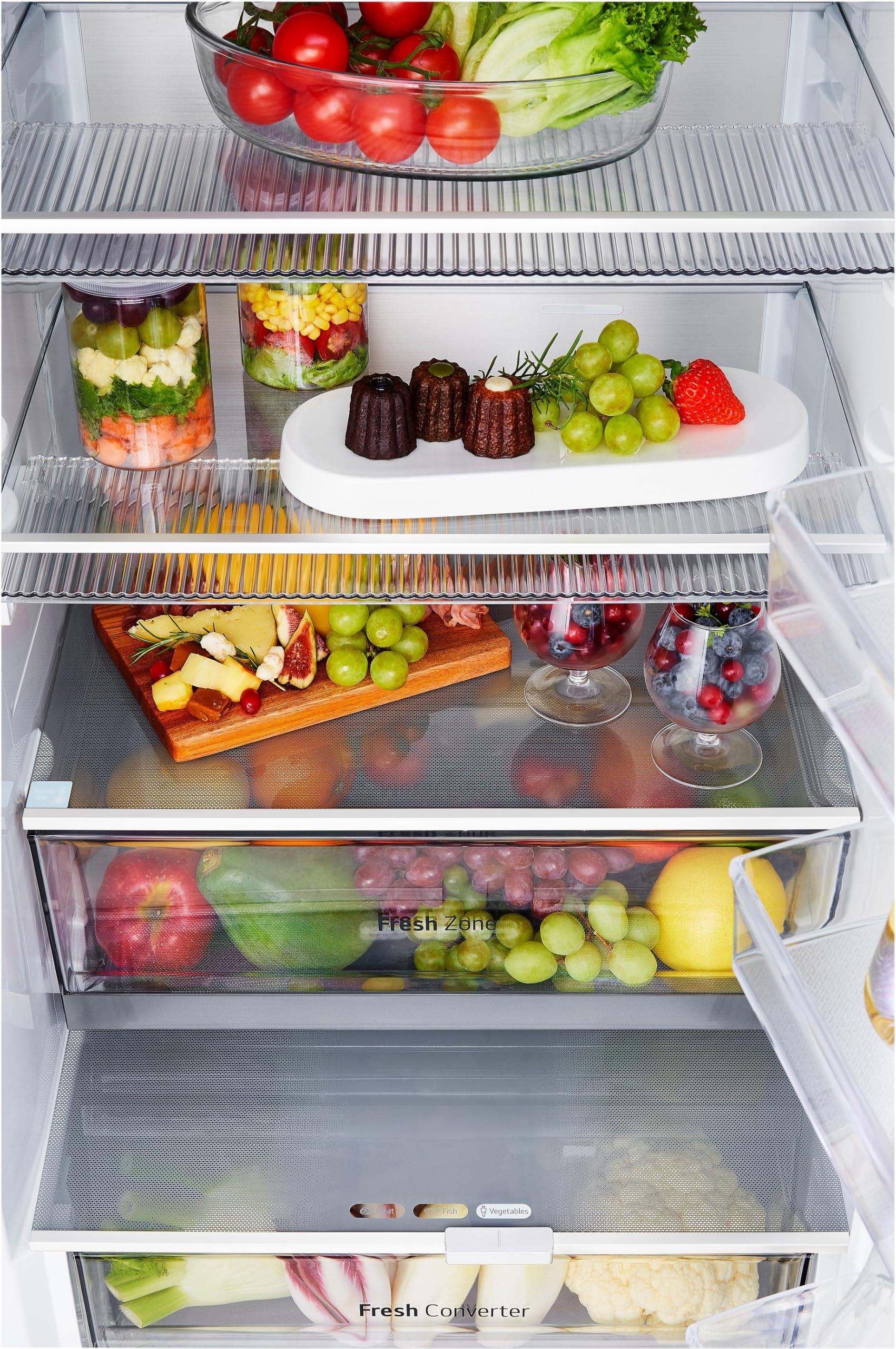 LG GBG5160CPY Kühl-/Gefrierkombination (349 L, Energieklasse C) mit InstaView, Smart Inverter Compressor, DoorCooling+, Food Cover, Silber
