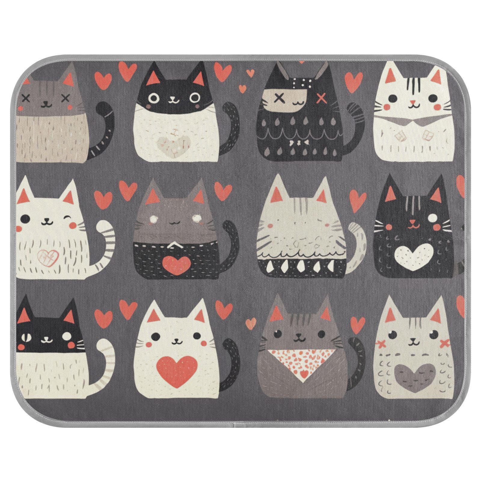 siphylline Cartoon Cute Cats Summer pet Cooling Blanket Self Cooling cat Blankets for Indoor Cats for Doggie Indoors pet Summer esterilla refrescante para Perros S
