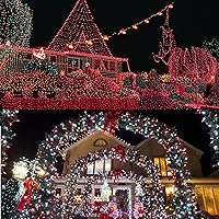 Vista 3 de LJLNION 3 Sets Valentines Lights, 150 Count 33 FT Each Mini String Lights, Green Wire Fairy Light, 120V UL Certified Connectable Christmas Tree Rojo