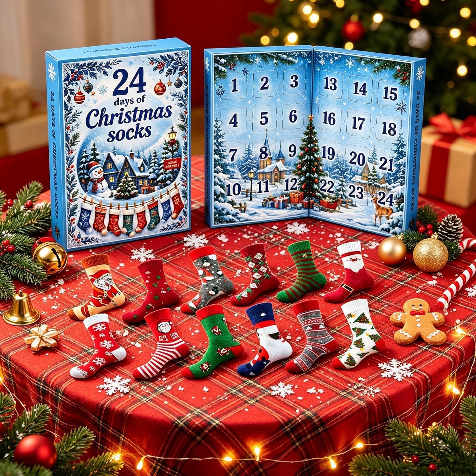 Calendario de Adviento de Navidad, 12 días, cuenta regresiva hasta Navidad