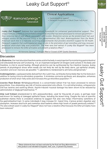 Miniatura 6 de Soporte intestinal con fugas – 6.28 oz de polvo (30 porciones) – Apoya la salud intestinal – 3000 mg L de glutamina en polvo con regaliz