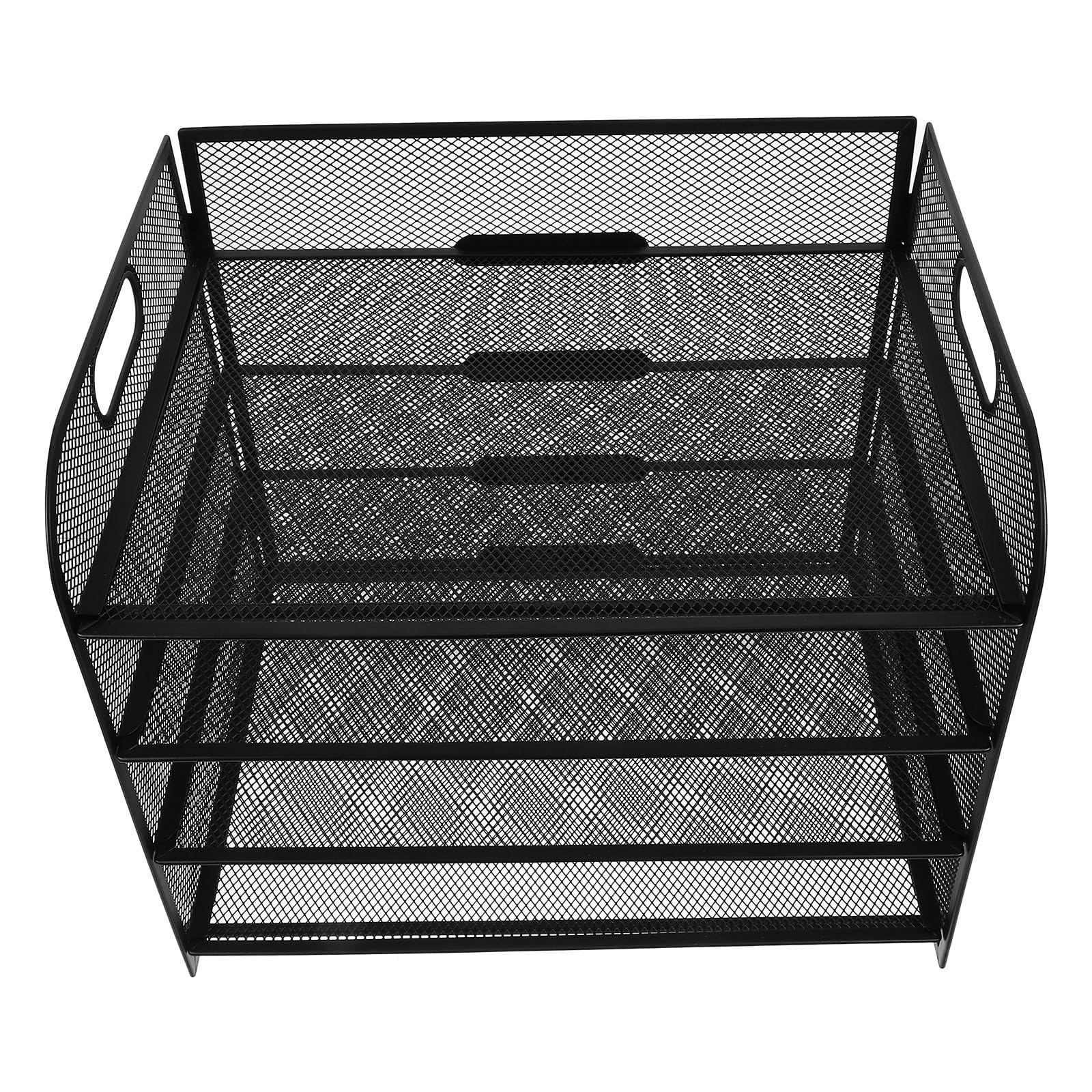 Organizzatore Portadocumenti in Robusta Rete a 4 Livelli Maniglia, per Ufficio e Dormitorio, per Custodire Documenti e Forniture per Insegnanti