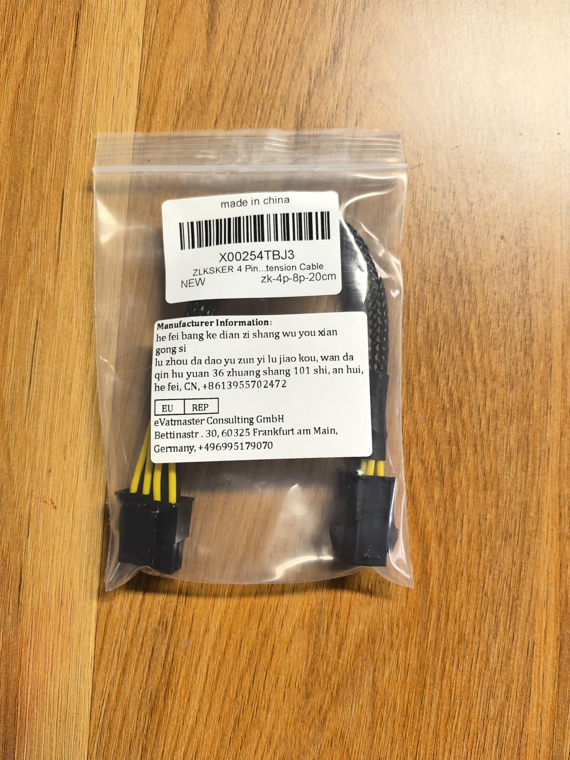 Câble D'alimentation ATX 4 Broches Femelle à 8 Broches Mâle EPS, Adaptateur De Cordon, Carte Mère PC, Câble D'extension De Ligne D'alimentation CPU  7