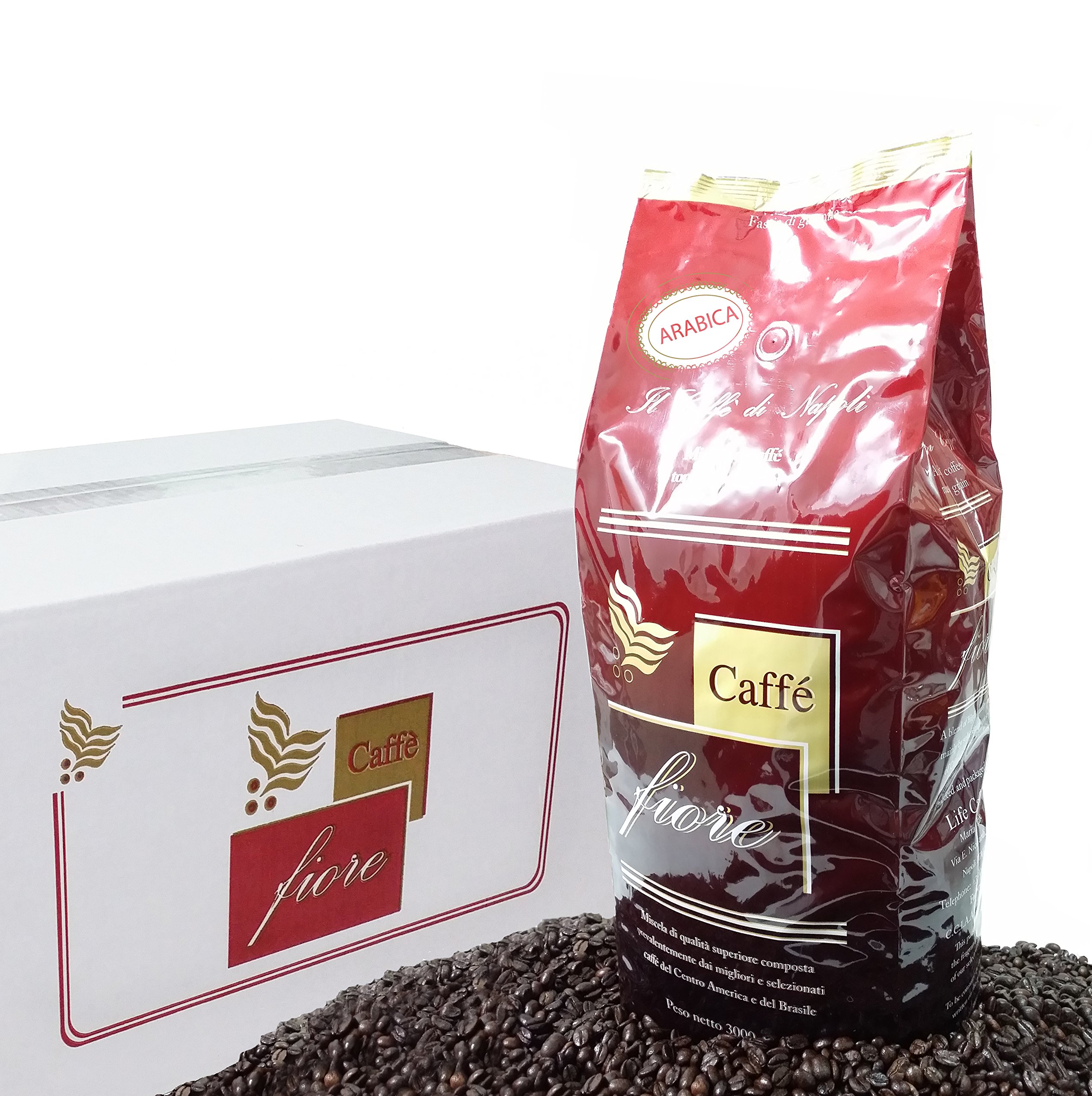 Caffè fiore in grani 100% Arabica Miscela Dolce e Aromatica - Confezione da 3 Kg. netti