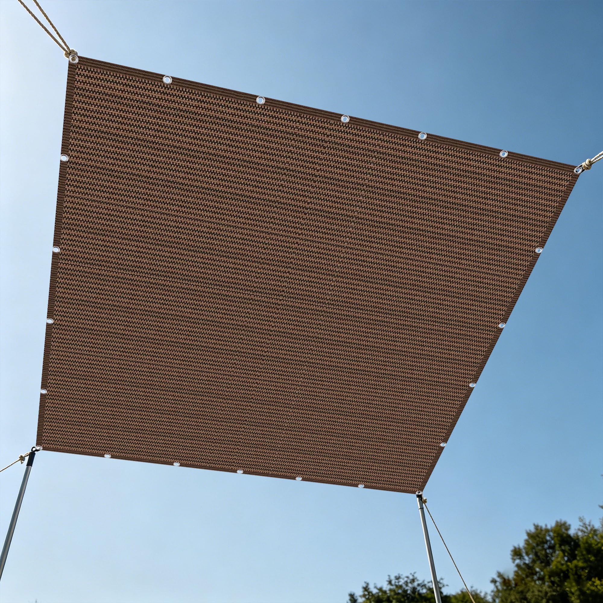 Filet d'ombrage 1.5x3m résistant pour pergola terrasse balcon avec œillets anti-UV