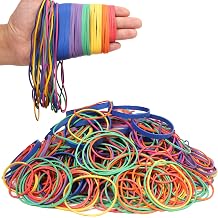 Rubber Bands Assorted Sizes 0.5lb Multicolor Elastic Band Strong Elasticity | Heavy Duty Wide Thick Large Small Rubber Band for Office Supplies size#16,#18,#19,#32,#33,#64,#117A