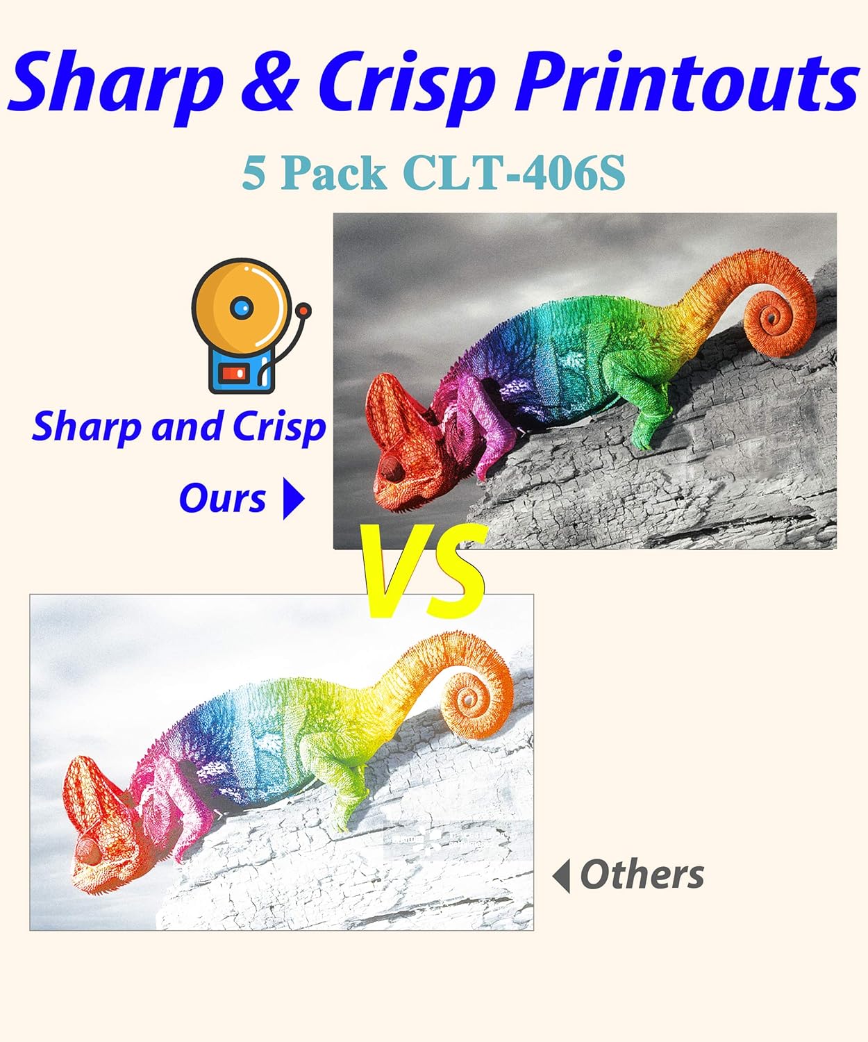 Review Product (5-Pack, 2BK, 1C, 1M, 1Y) ColorPrint Compatible CLT406S Toner Cartridge Replacement for Samsung 406S CLT-406S Work with CLP-365W Xpress SL-C410W SL-C460FW CLX-3305FW CLX-3306W CLP-360 CLP-368 Printer