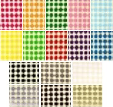 JANYUN 26656-Piece 1/4 Inch Color Dot Stickers for Classroom Coding