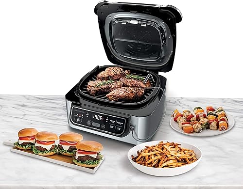 Miniatura 13 de Ninja Foodi Pro 5 en 1 con sonda inteligente integrada para uso en interiores, freidora de aire de 4 cuartos, para asar, hornear, deshidratar