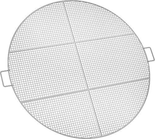 Stanbroil Fire Pit Cooking Grill Grate with 3 Support Bars - Outdoor Round BBQ Campfire Grill Grid - Camping Cookware - Stainless Steel, 36 Inch