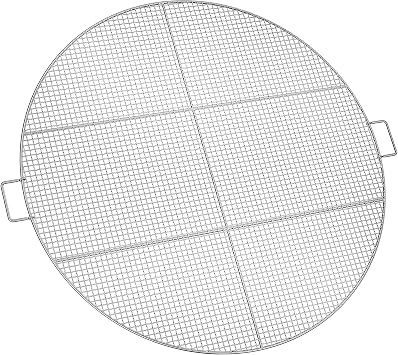 Stanbroil Fire Pit Cooking Grill Grate with 3 Support Bars - Outdoor Round BBQ Campfire Grill Grid - Camping Cookware - Stain