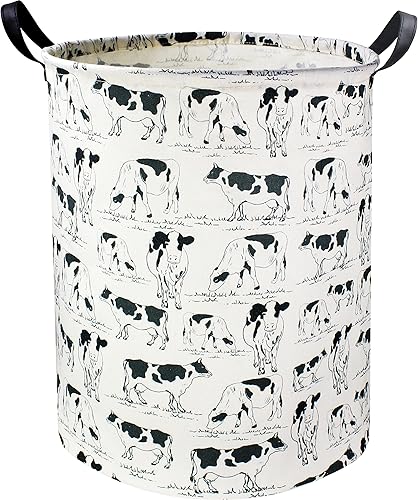 Miniatura 1 de HIYAGON Cesta de lavandería con estampado de vaca, impermeable, organizador para decoración de habitación para niños y niñas, juguetes, niños,