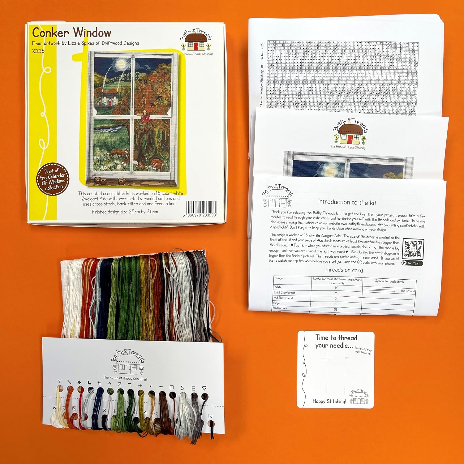 Bothy Threads Counted Cross Stitch Kit - Conker Window