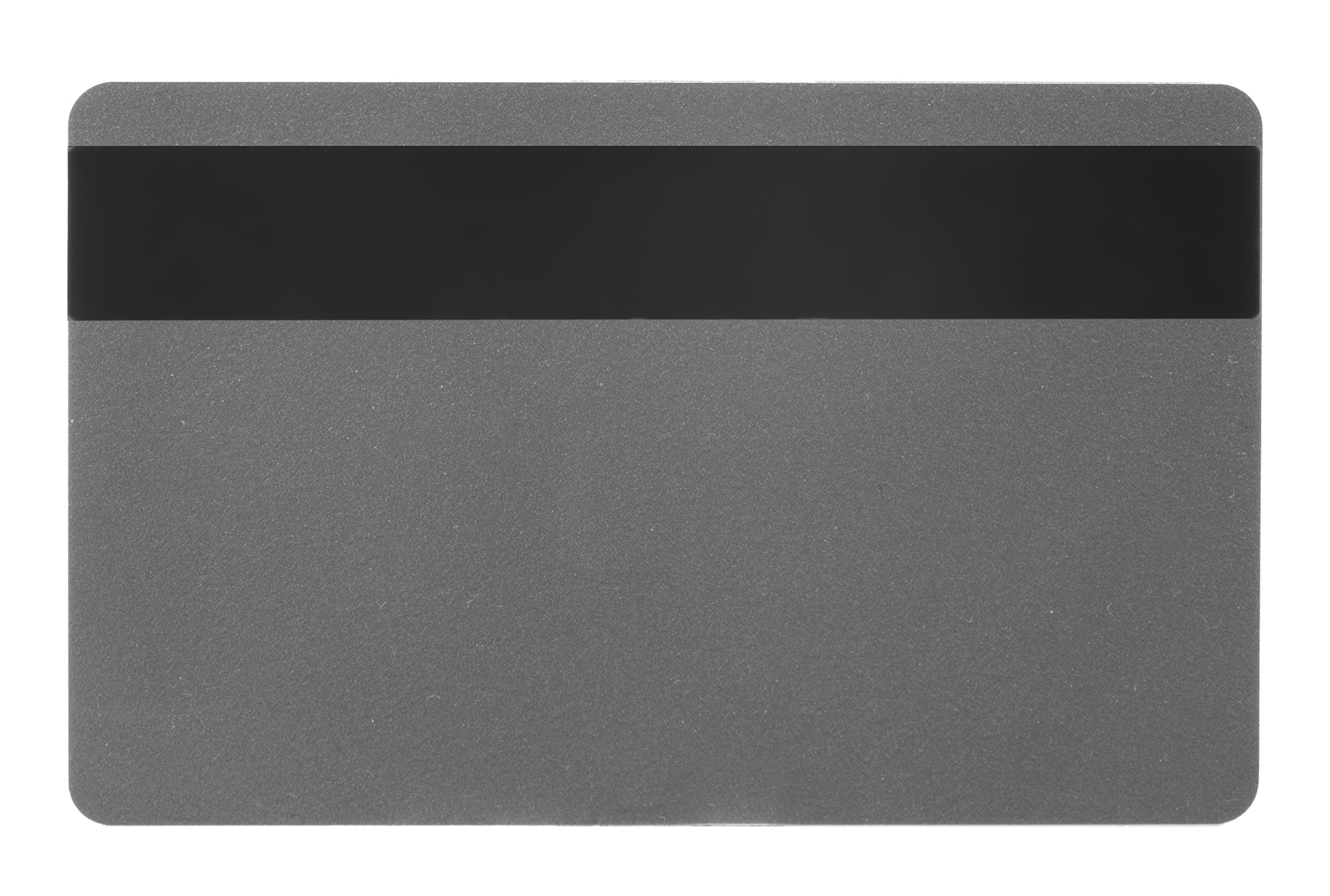 Karteo Plastikkarten silber [100 Stück] Blankokarten mit HiCo Magnetstreifen aus PVC zum codieren für Ausweise Dienstausweise EC -Karten Bankkarten Gesundheitskarten