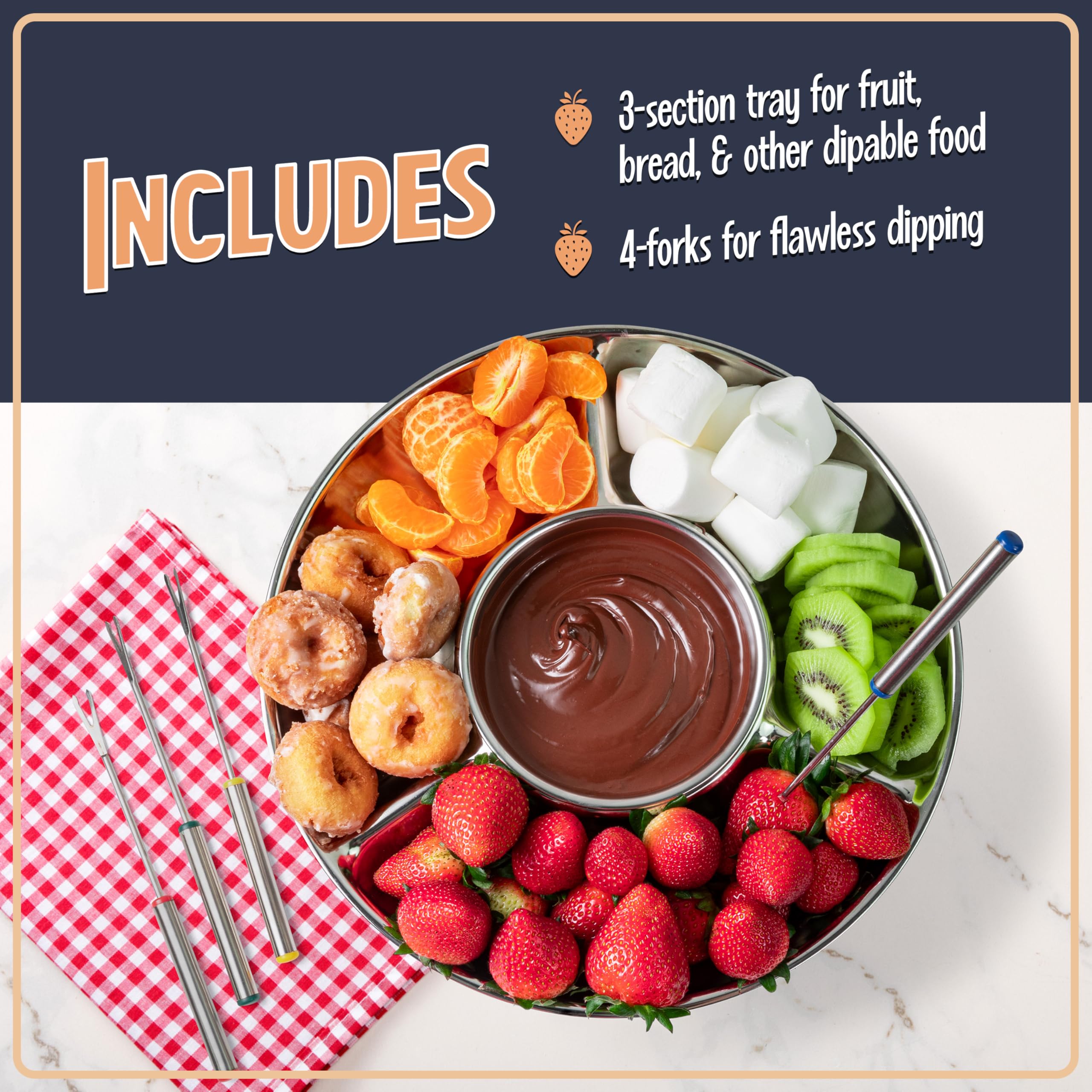 Electric Fondue Set – Cheese & Chocolate Melting -4 Electric Fondue Set – Cheese & Chocolate Melting -4
