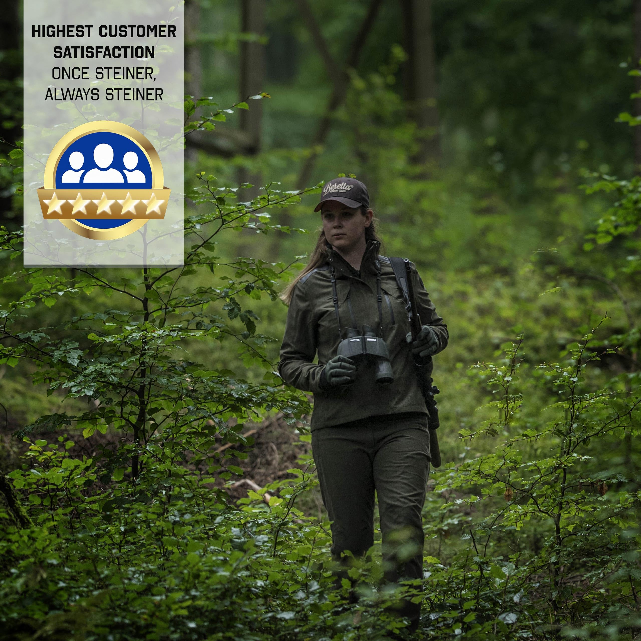 STEINER lornetka myśliwska Nighthunter 8x56 - optyka niemieckiej jakości, lornetka nocna o najwyższej przepuszczalności światła (96%+), polu widzenia XL, zwycięzca testu