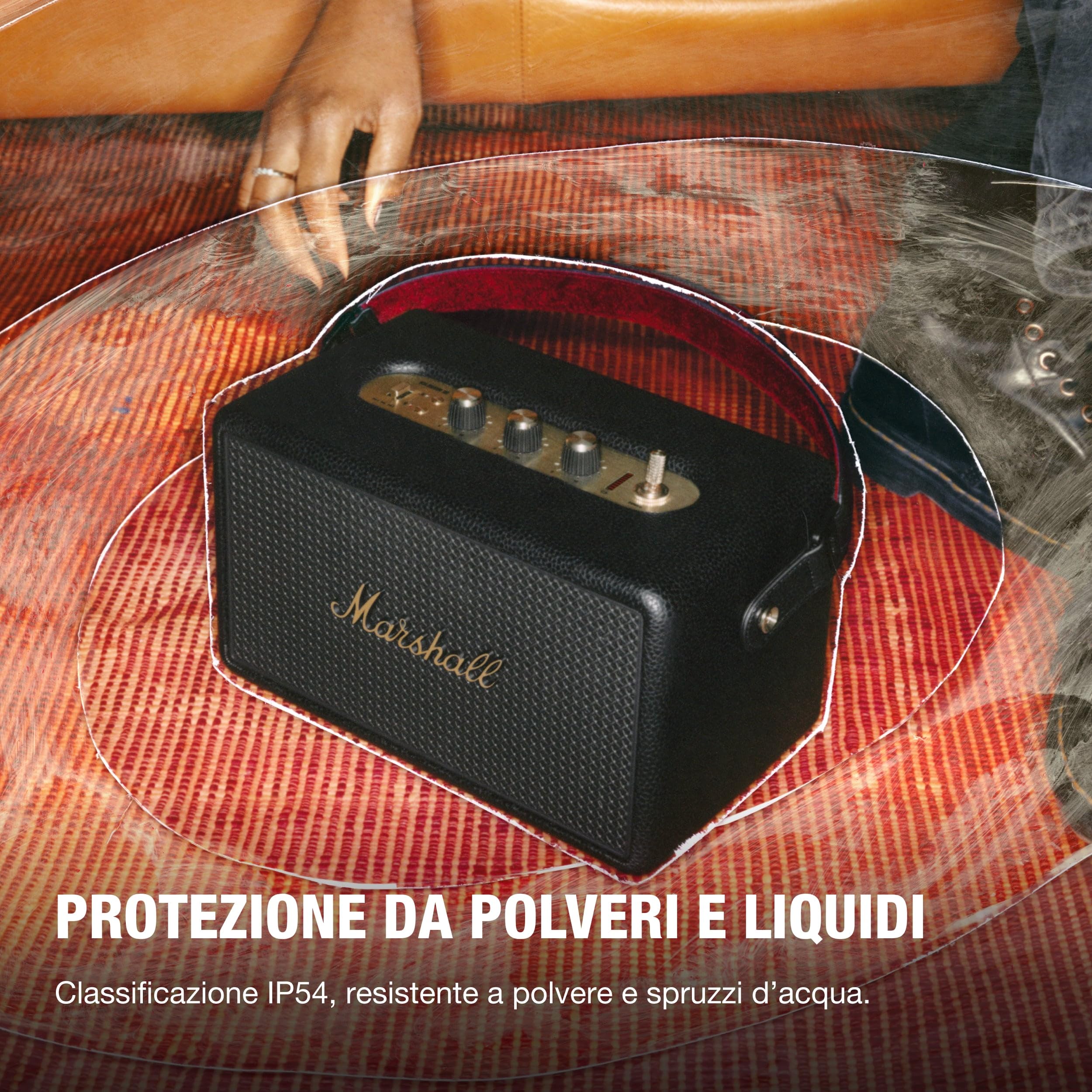 Marshall Kilburn III Diffusore Portatile con oltre 50 ore di riproduzione - nero e ottone