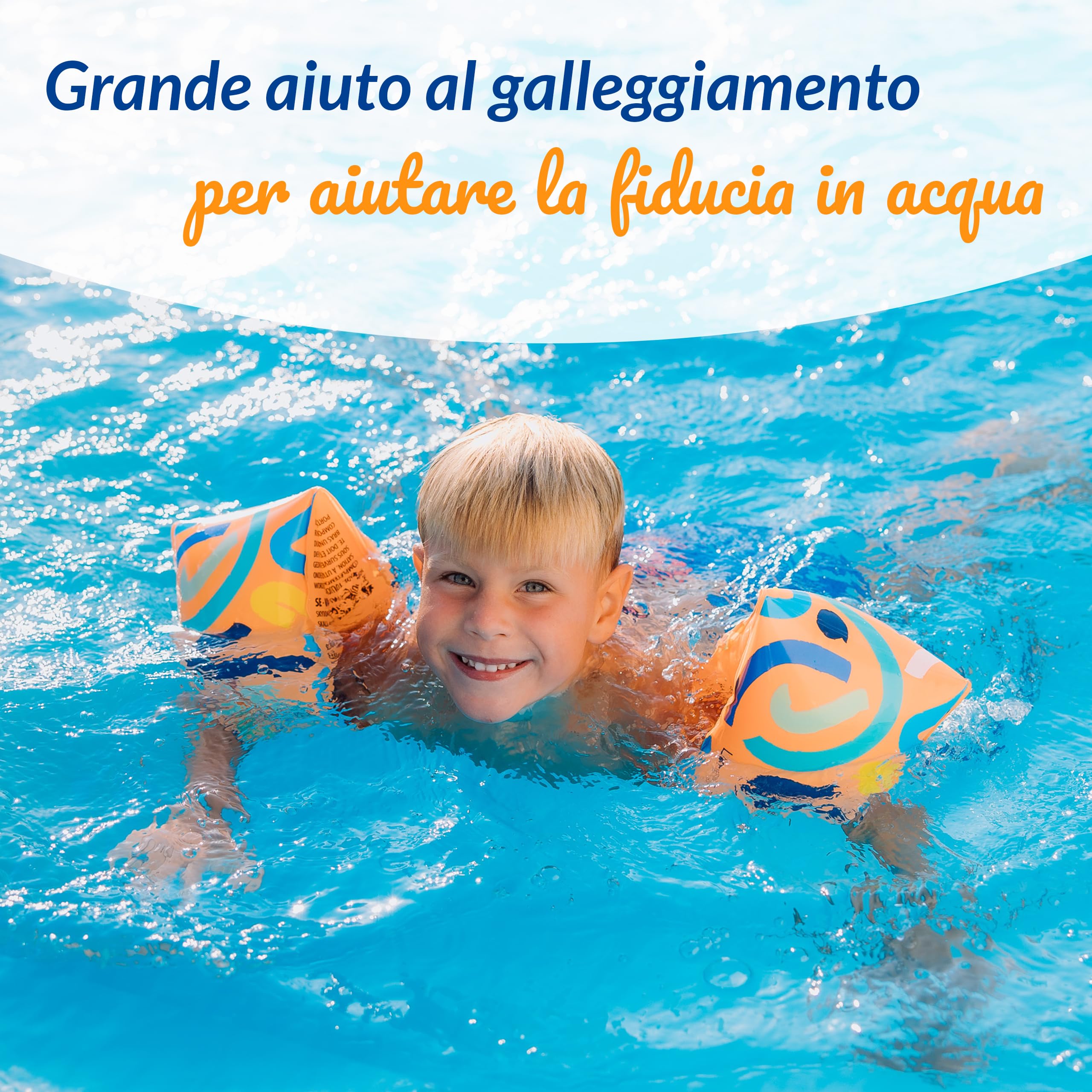Limmys Braccioli da Nuoto per Bambini per Età 1–6 Anni – Vestibilità Antiscivolo, Certificato di Sicurezza, Ipoallergenico, Gonfiaggio Facile, Extra Resistente, Morbido & Confortevole