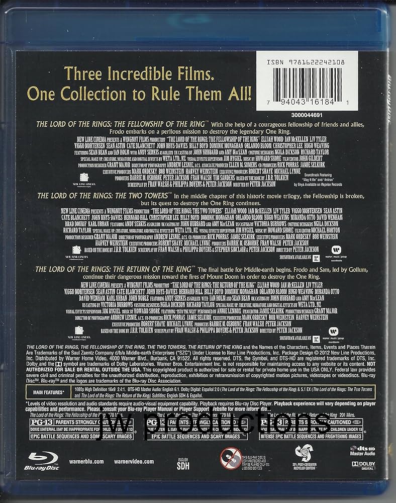 Amazon.com: The Lord of the Rings: 3 Film Collection (The