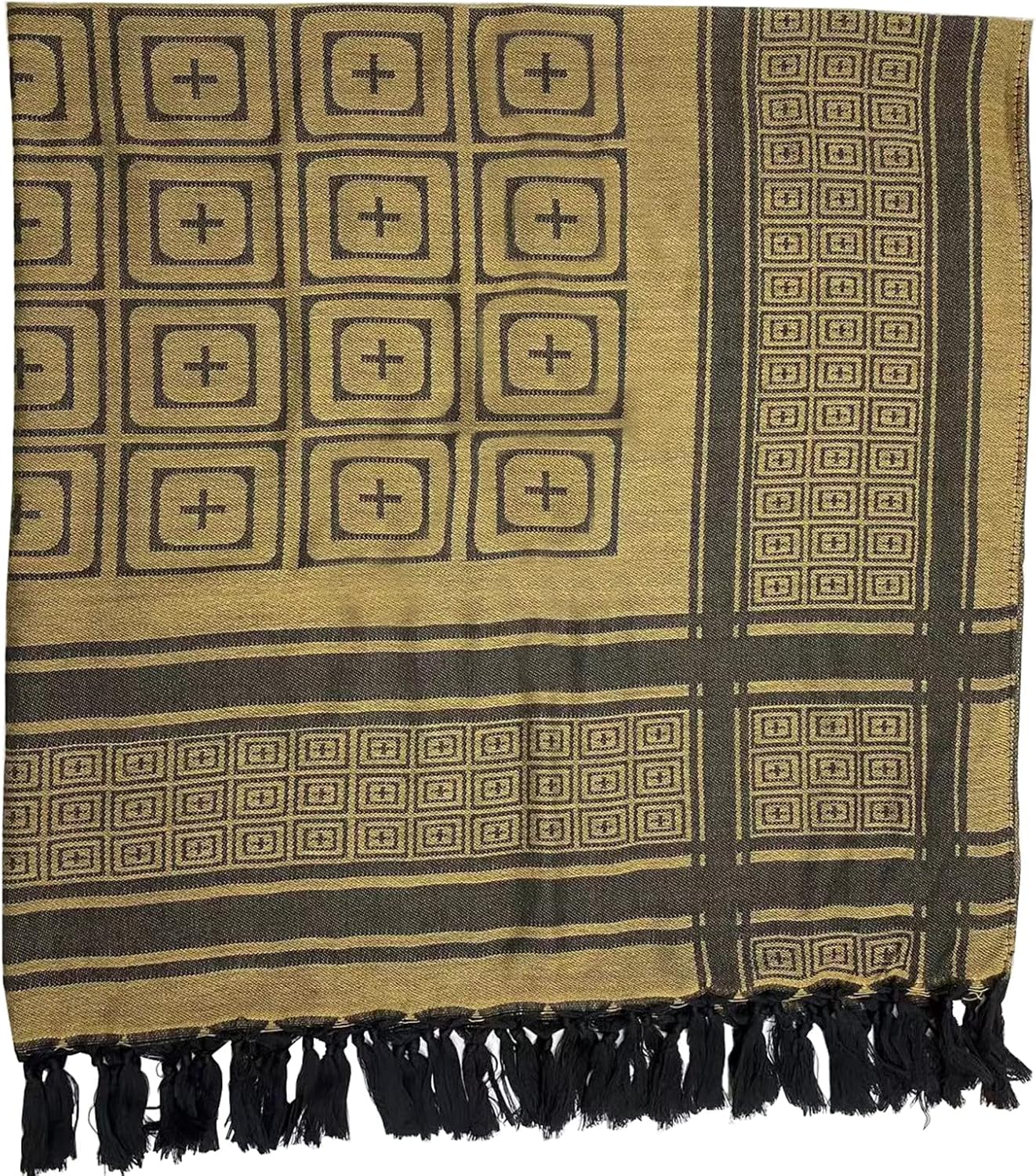 Tactical Desert Keffiyeh Arab Scarf - Womens Men Shemagh Tassel Scarves Neck Wrap Casual - Image 6