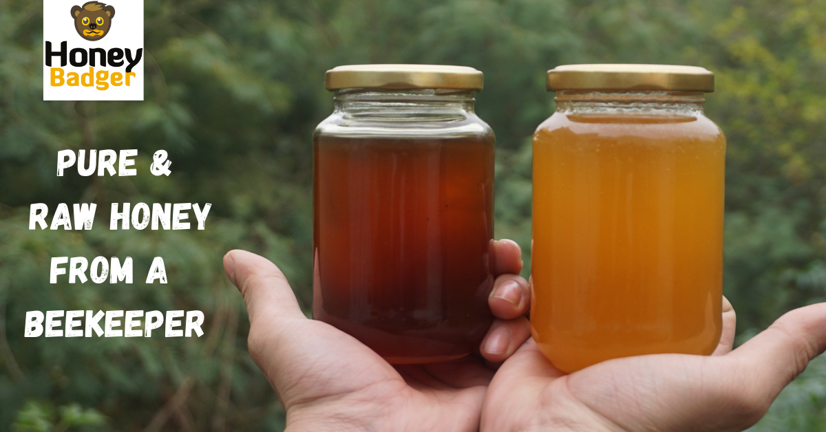 HONEY BADGER Multiflora Honey Unfiltered, Unprocessed, Unheated