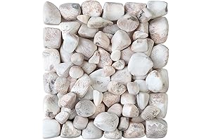 1/2lb Scolecite Tumbled Stones: Polished Crystals for Healing and Home Decor