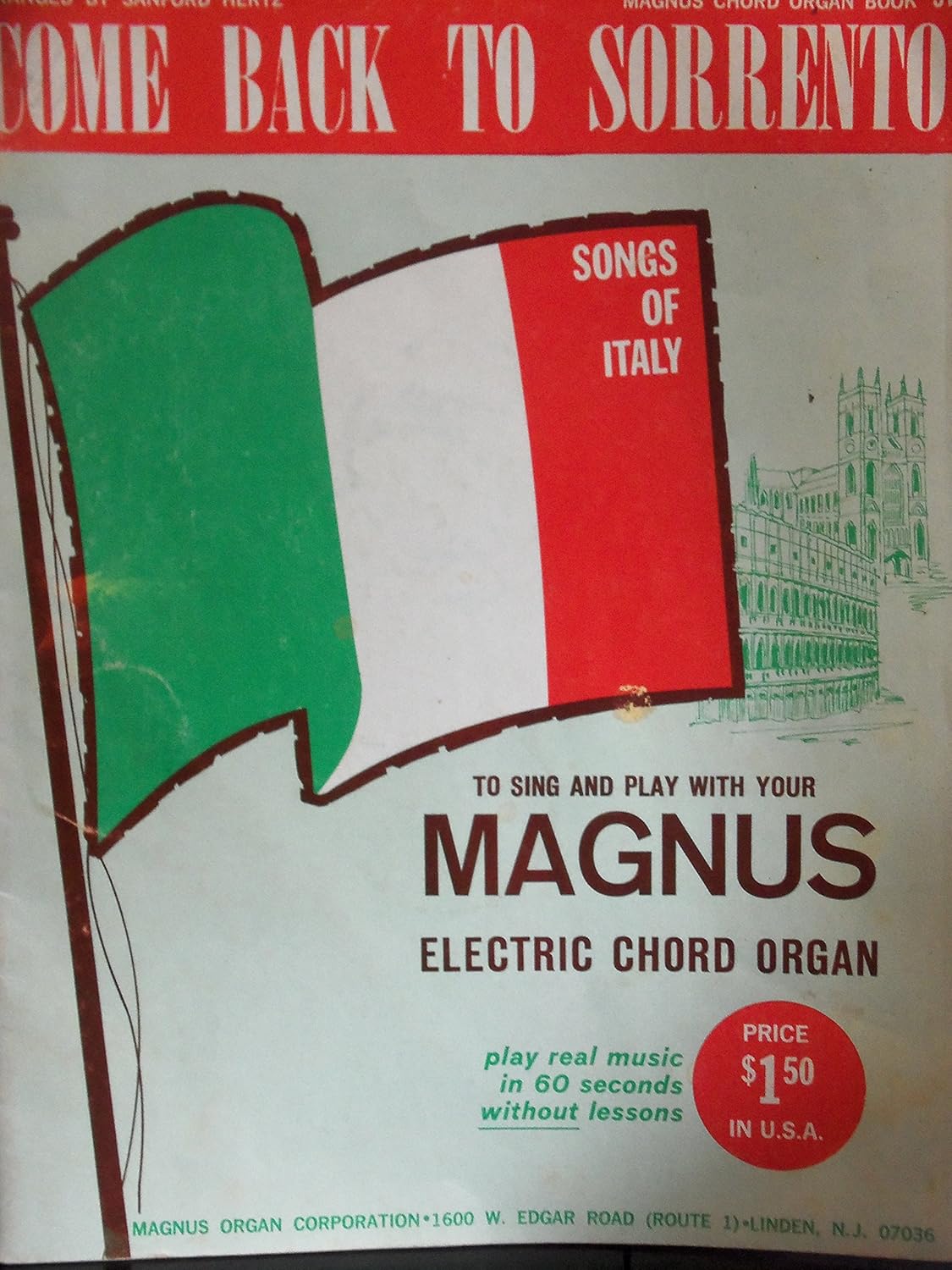 Come Back to Sorrento, Magnus Chord Organ Book 31, To Sing and Play