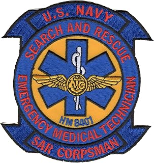 SAR Search and Rescue Corpsman EMT Air Ambulance Patch Color