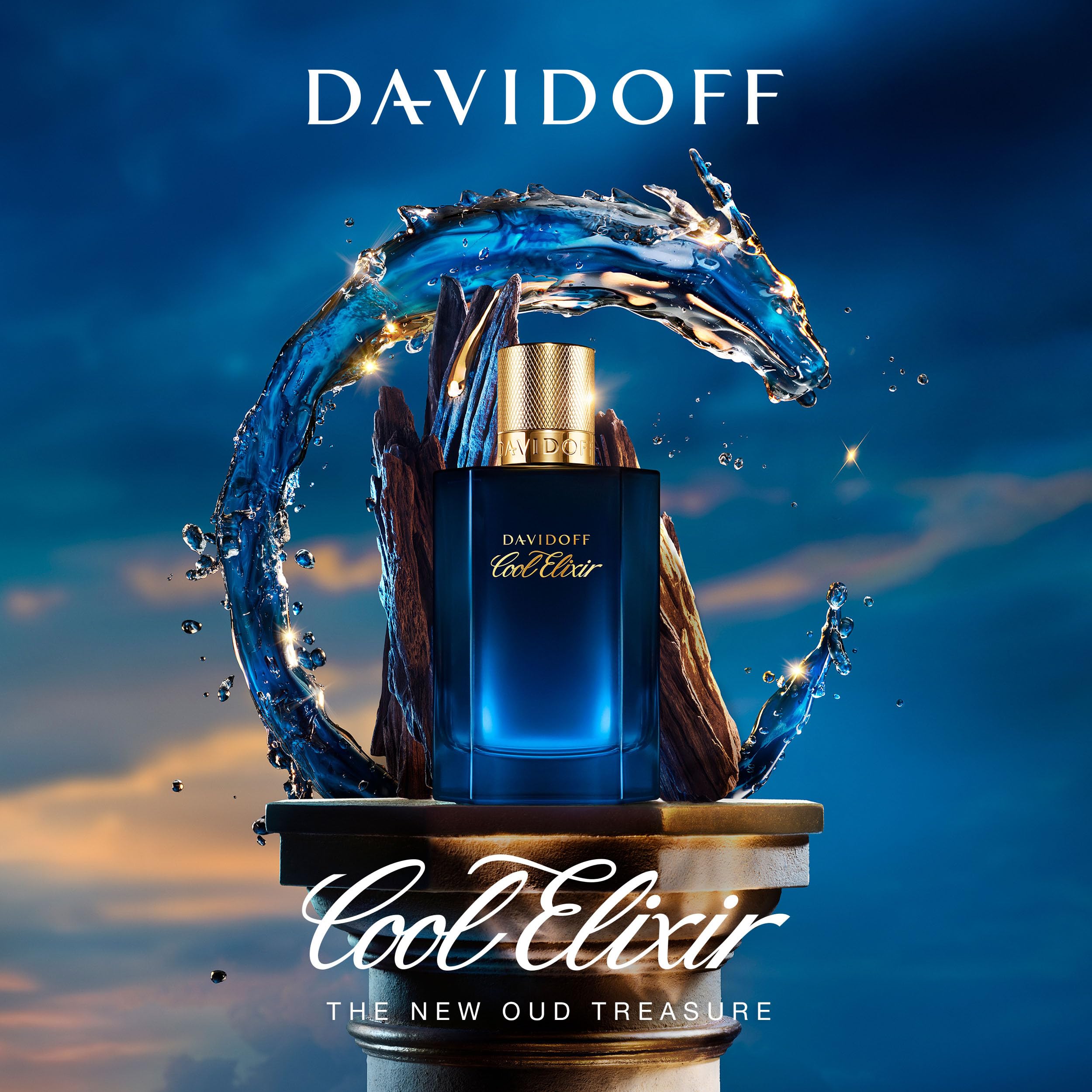 Davidoff Cool Elixir – Oud Parfum Intense – Mit Noten von Rosenoxid, Lavandin und einem Oud-Akkord – Luxus Parfums für Herren – Langanhaltender Duft
