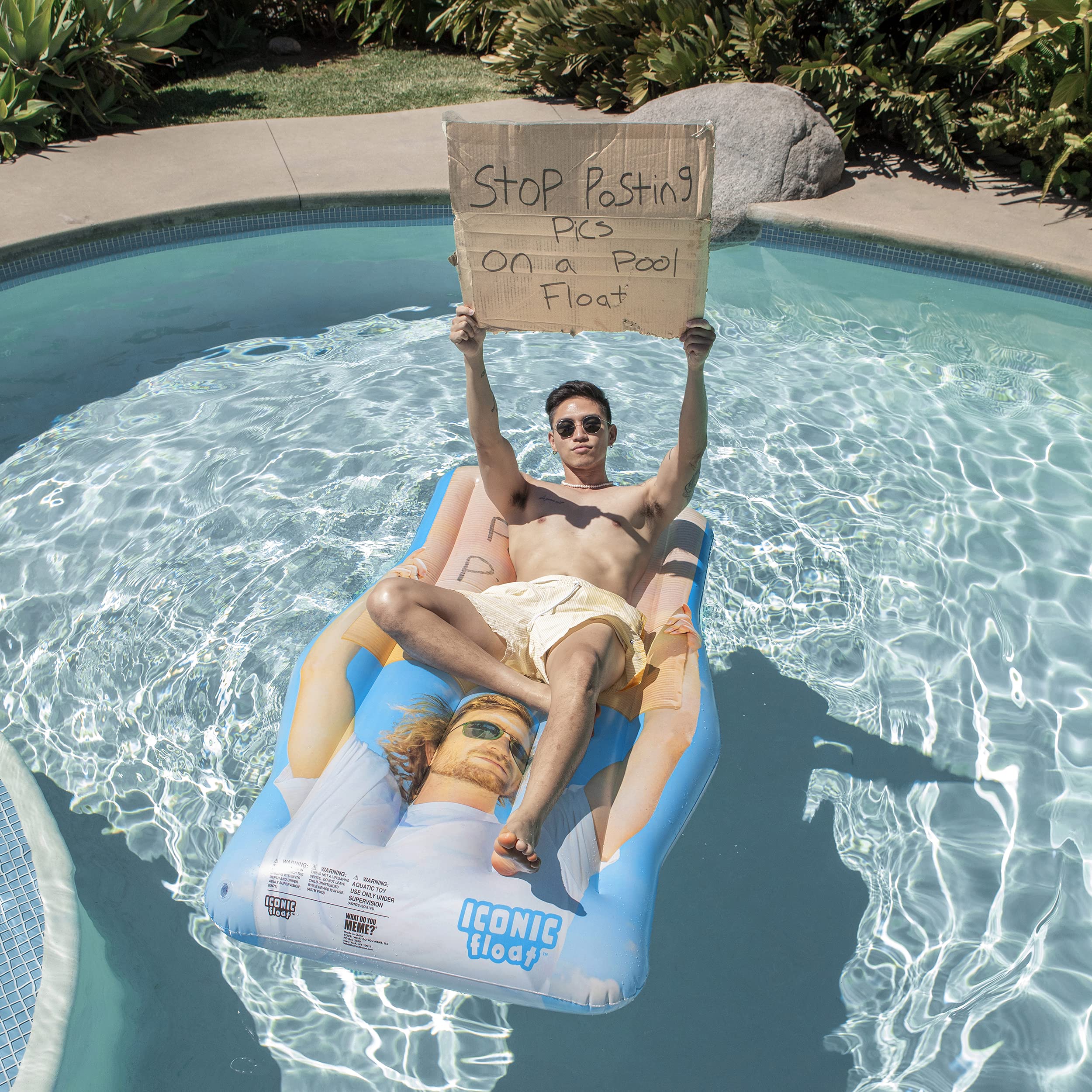 Giant Dude with Sign Float by Iconic Floats – Two-Sided Pool Float with  Hilarious Messages – What Do You Meme? : Amazon.sg: Toys