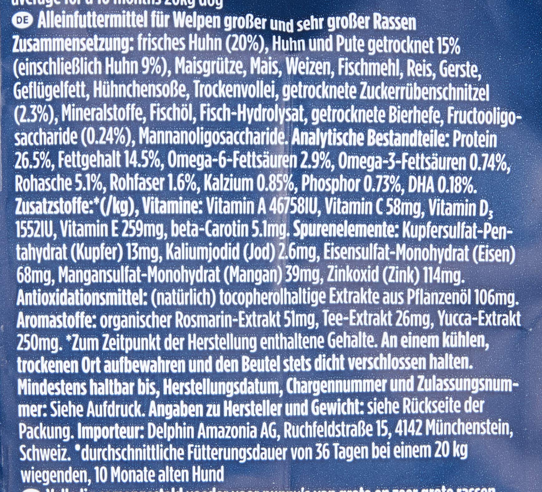 Eukanuba Welpenhundefutter für große Hunde, reich an frischem Hühn, 12 kg