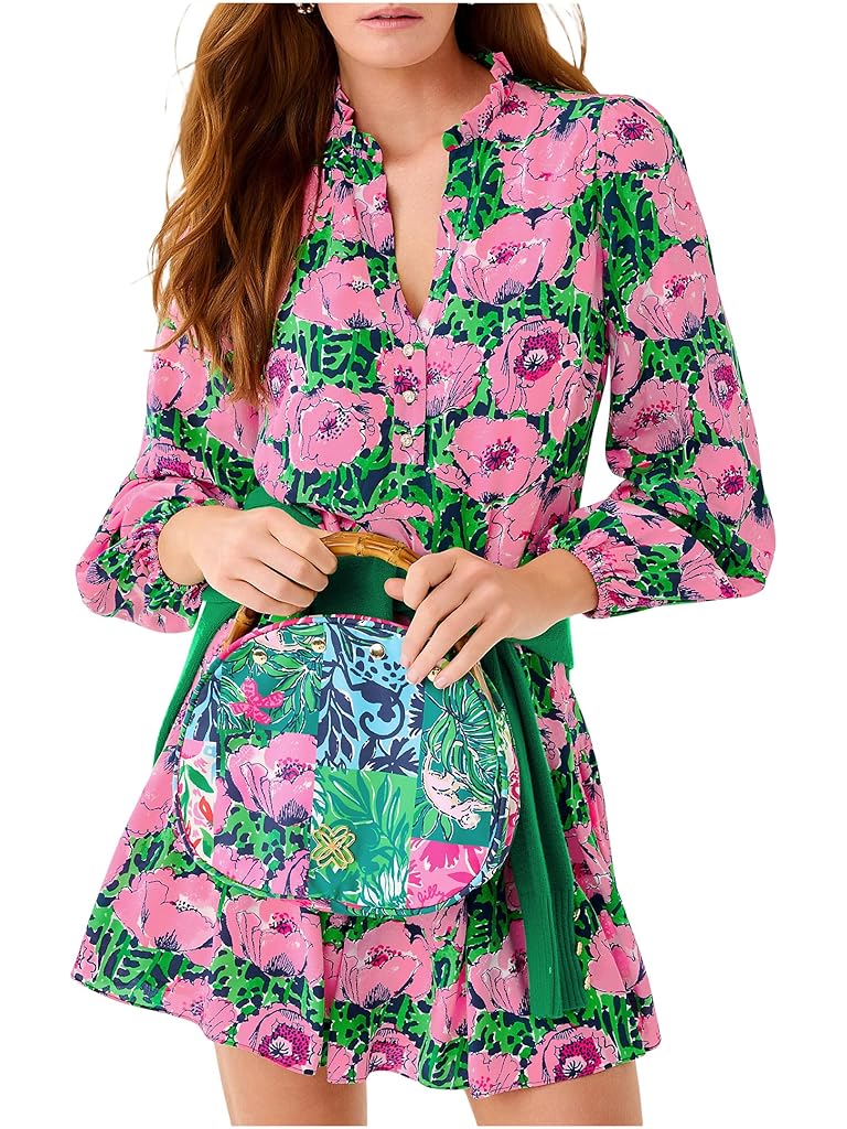 Navy Lilly Pulitzer Evaline Silk Dress