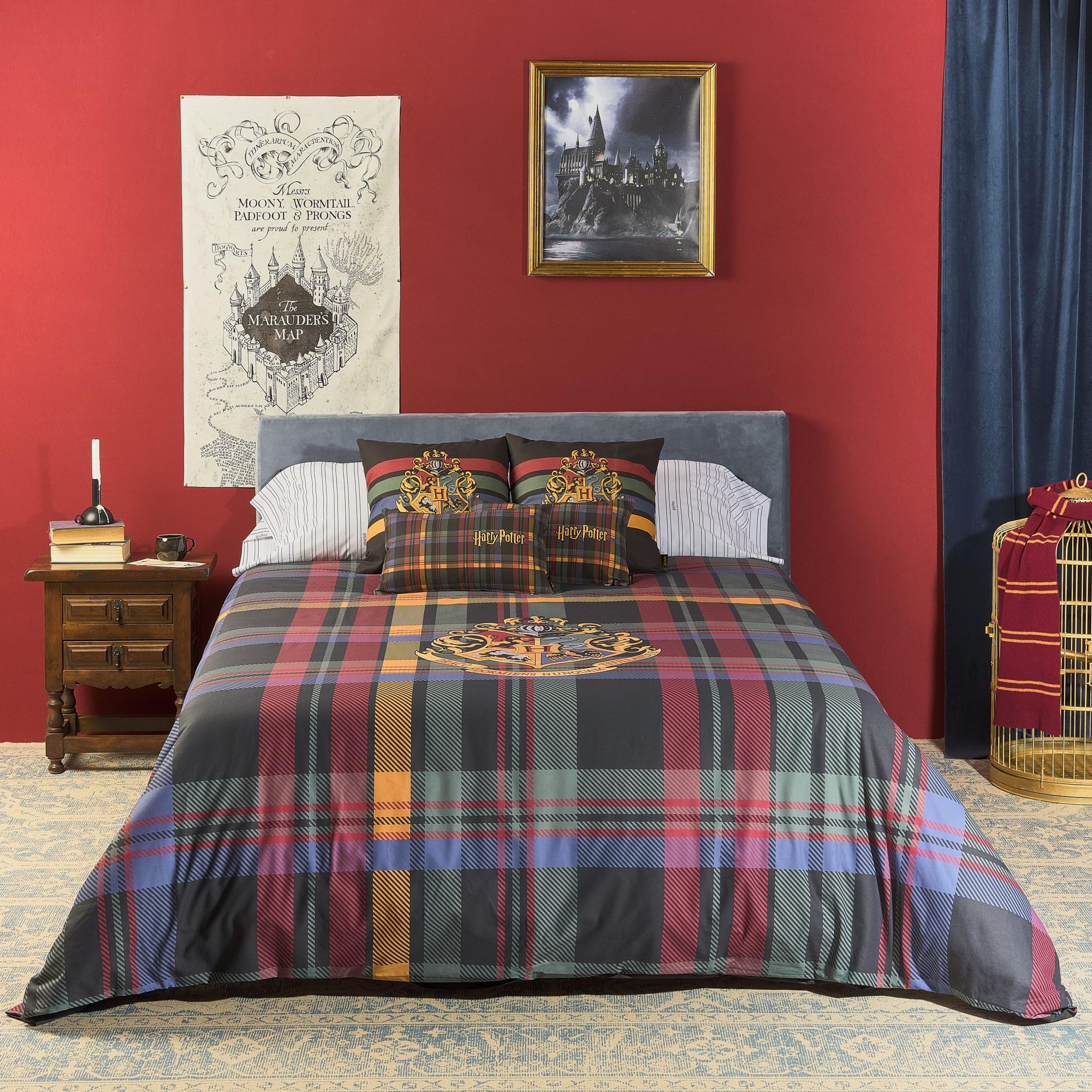 BELUM | Funda nórdica Harry Potter, Funda nórdica con Botones 100% algodón Modelo Classic Hogwarts para Cama de 180 (260x240 cm)