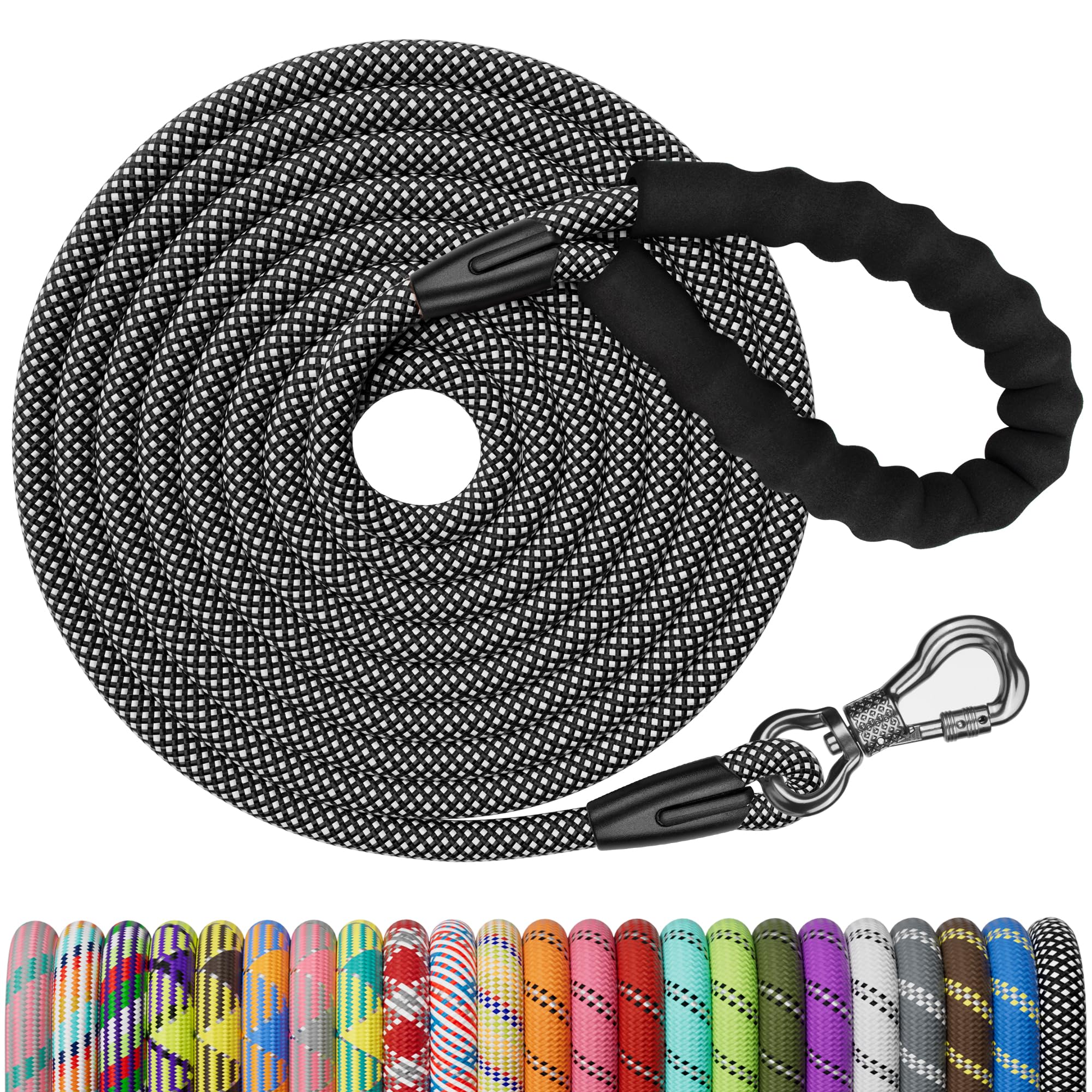 Clearance long dog leash for backyard Shop NTR 30FT Puppy Leash Nylon Rope  Long Dog Leash with Swivel Lockable Hook and Comfortable Padded Handle Dog  Line Tether for Small Medium Large Dogs