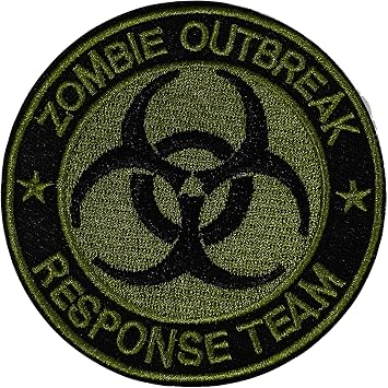 Zombie Outbreak Response Team Symbol Logo 3.25" Embroidered Premium Patch Iron/Sew-On Decorative Applique X-File Cryptid Monster Creature Unexplained Mysteries Bio Hazard Walking Dead I Believe