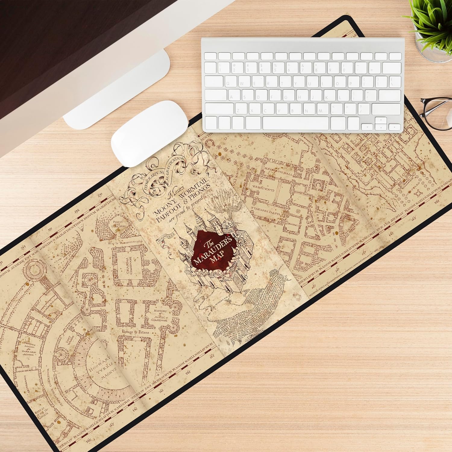 ABYSTYLE - Harry Potter Marauder's Map XXL Gaming Mouse Mat, X-Large-XX-Large, beige, ABYACC452
