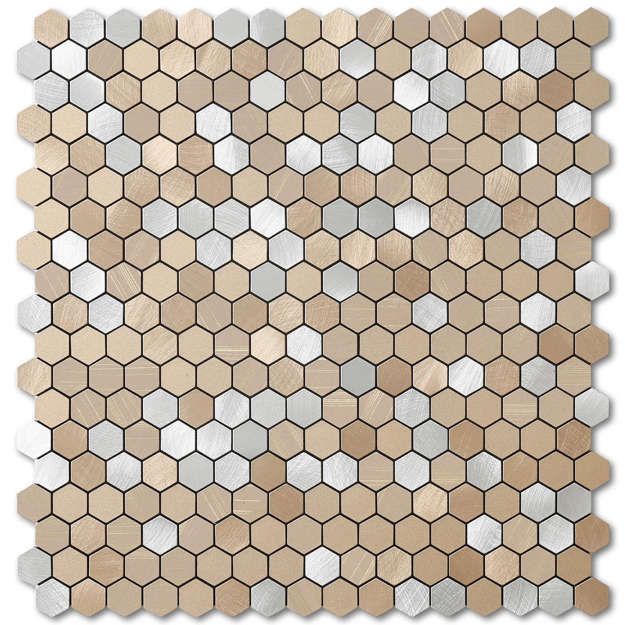 MOFIT Adesivo Piastrelle Esagonali Mosaico Cucina Marrone 10pezzi