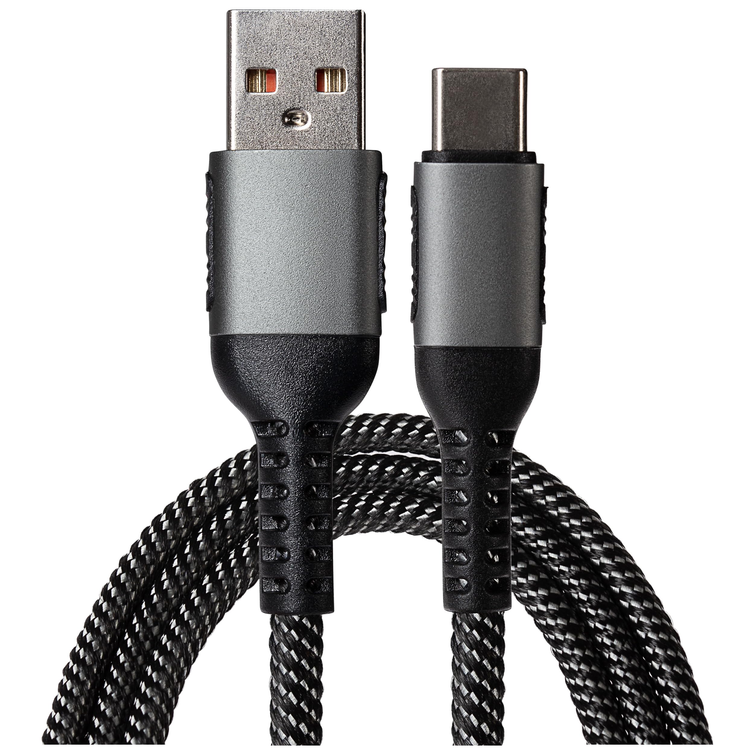 Maplin USB C to USB-A Cable Braided 60W, 1m, Charging and Syncing, for Apple MacBook, iPad Pro, iPad Air, iPhone 15, Samsung Galaxy phones, Microsoft Surface, Google Pixel and more