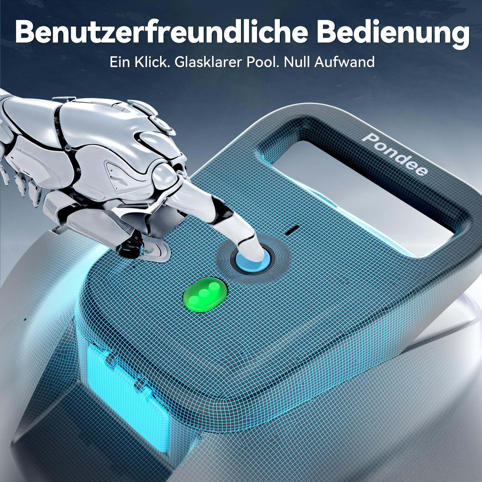 (Upgrade 2026) X1 Poolroboter Akku, Kabelloser Poolsauger mit 120 Min Laufzeit, Auto-Parkfunktion, 2,5 h Schnellladung, für Aufstellpools & Ebene eingelassene Pools bis 80m²
