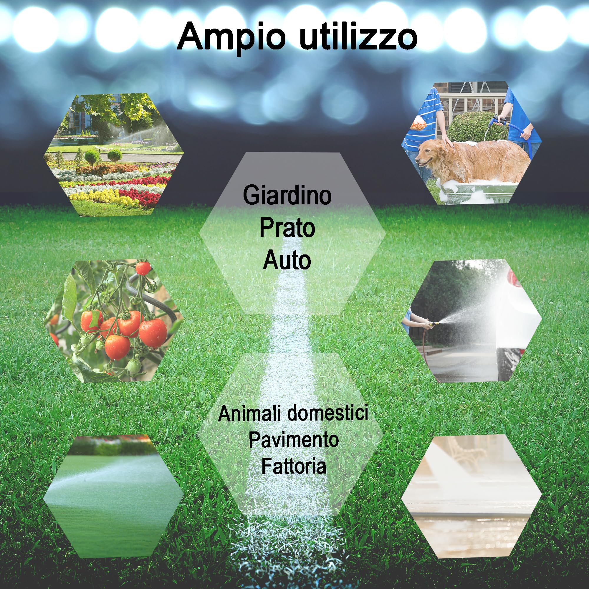 Darnassus Tubo Da Giardino Corto In PVC Con Attacco Rapido In Plastica | 30M Anti-Perdite E Anti-Grippaggio, Tubo Di Collegamento Da 12 mm Di Diametro Interno Per Lavatrici, Camper E Roulotte