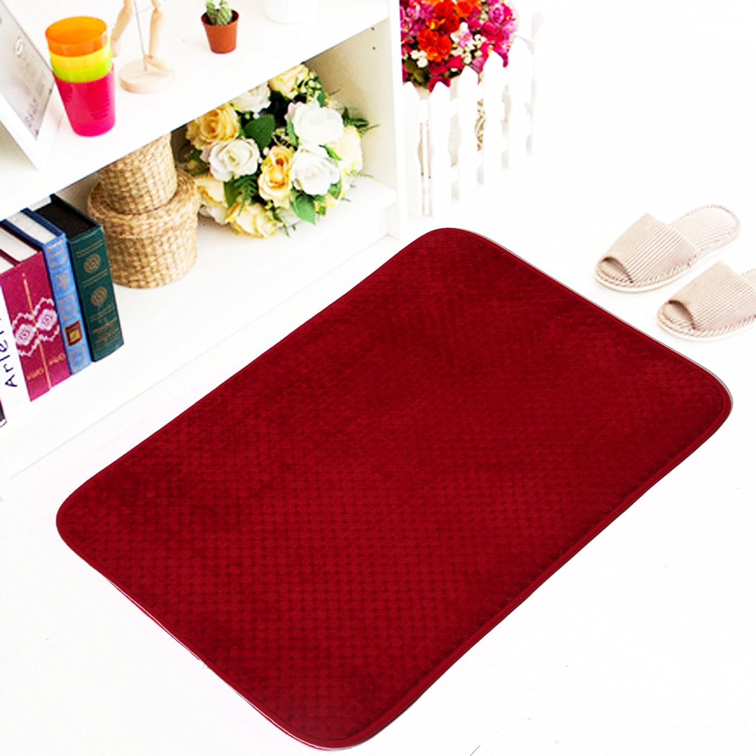 Buy Novicz Microfibre Door Mat 23.62" x 15.74", Red Online at Low