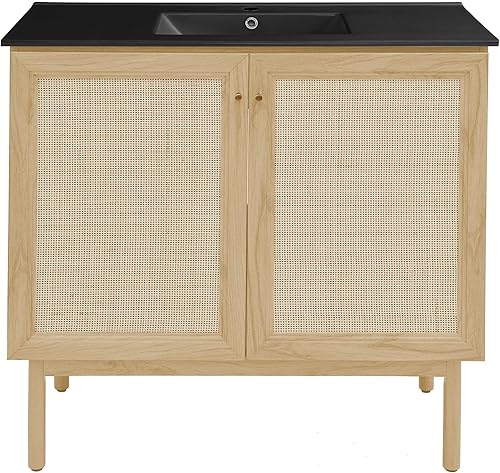 Vista 185 de Swiss Madison Classe - Lavabo de baño de roble de 24 pulgadas incluido