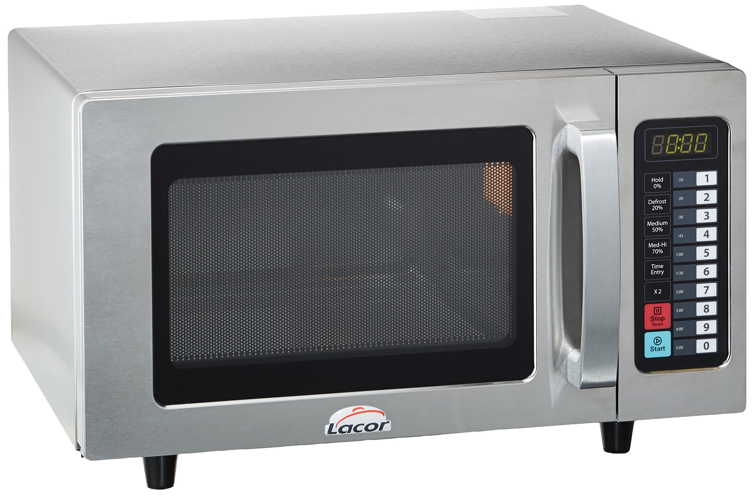 Lacor 69325 - Horno microondas Profesional fabricado en acero inoxidable, 25 L, 1000 W